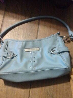 Rosetti Powder Blue Shoulder Bag with Silver Accents